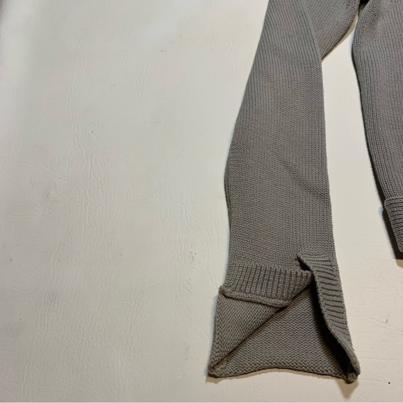 axcess liz claiborne women's soft gray split crew neck full zip sweater Medium - Picture 3 of 8